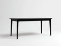 Esstisch rechteckig aus schwarzem Holz 195x92x75 cm - Schwarz - gerundete Ecken für Esszimmer