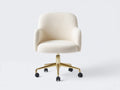 Bürostuhl Stoff 69x66x111 cm - grau und weiß - ergonomisch mit Rollen für Büroarbeit