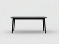Esstisch rechteckig 180x90x75 cm - Schwarz - geradlinige Holzoptik für Esszimmer