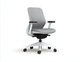 Bürostuhl mit Kunstlederpolster 72x74x118 cm - Cognac und Silber und Schwarz - hohe Lehne mit Rollen