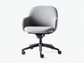 Bürostuhl Stoff 67x65x110 cm - grau und schwarz - modern mit weißem Gestell