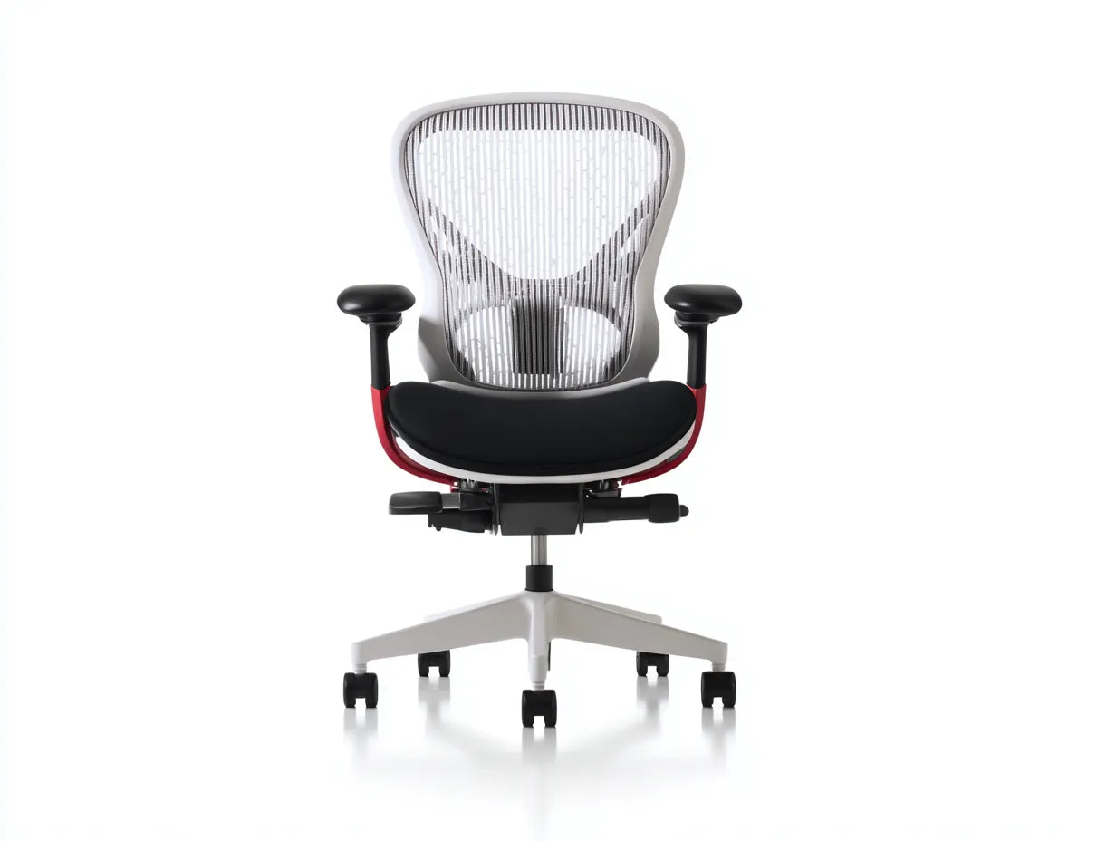 Bürostuhl Netzstoff 66x64x112 cm - schwarz und weiß - ergonomisch mit Rollen